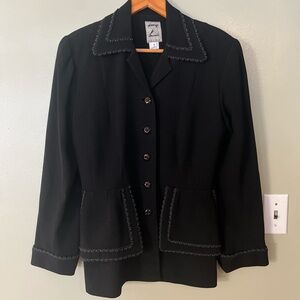 Zelda Vintage Y2K Elegant Black Women's  Blazer Formal Office Size 6